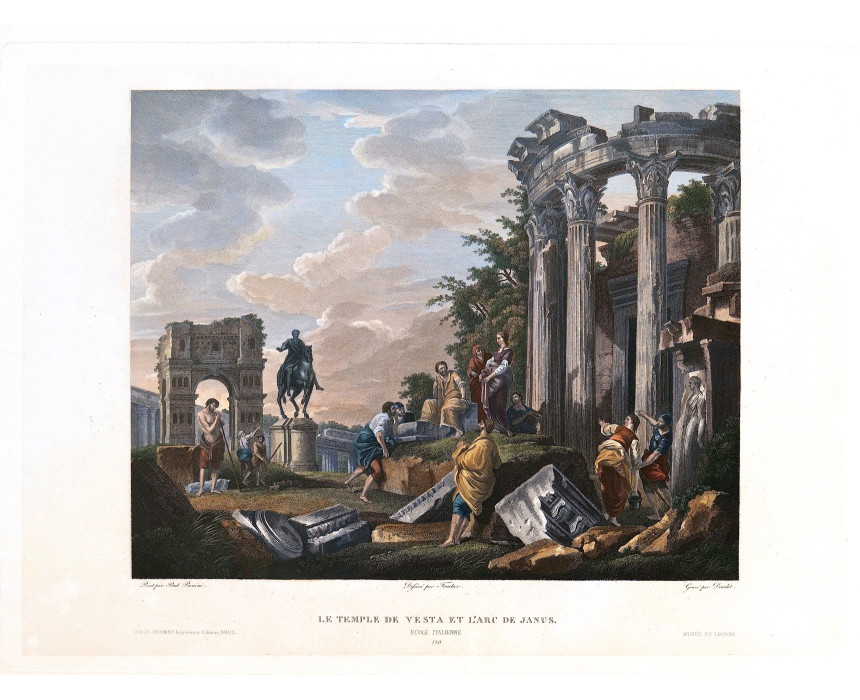 Le Temple de Vesta et l'Arc de Janus - Daudet 1877