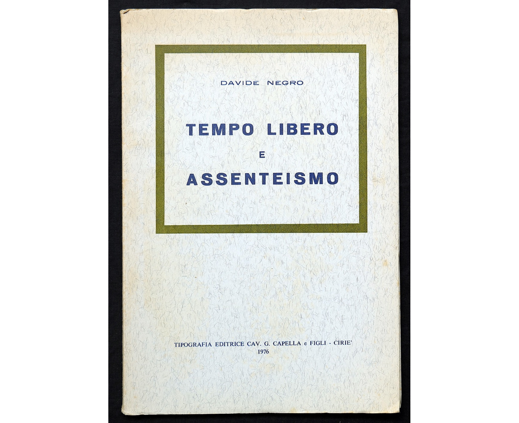 Tempo libero e assenteismo - D. Negro 1976