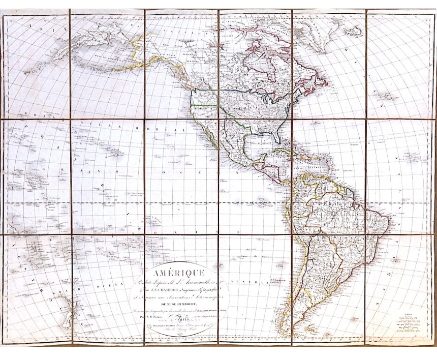 Amerique réduite d’après celle d’Arrowsmith, Champion 1828