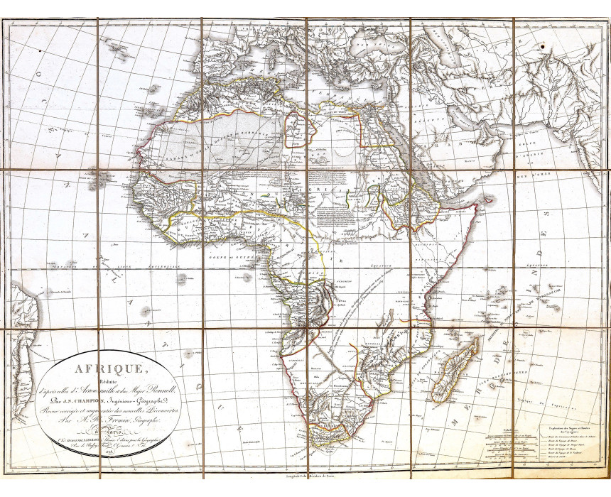 Afrique réduite d’après celle d’Arrowsmith, Champion 1828