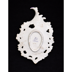 Piattino portaoggetti in porcellana traforata - Manifattura Bassano -  XIX–XX secolo
