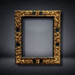Rectangular carved and gilt wooden frame