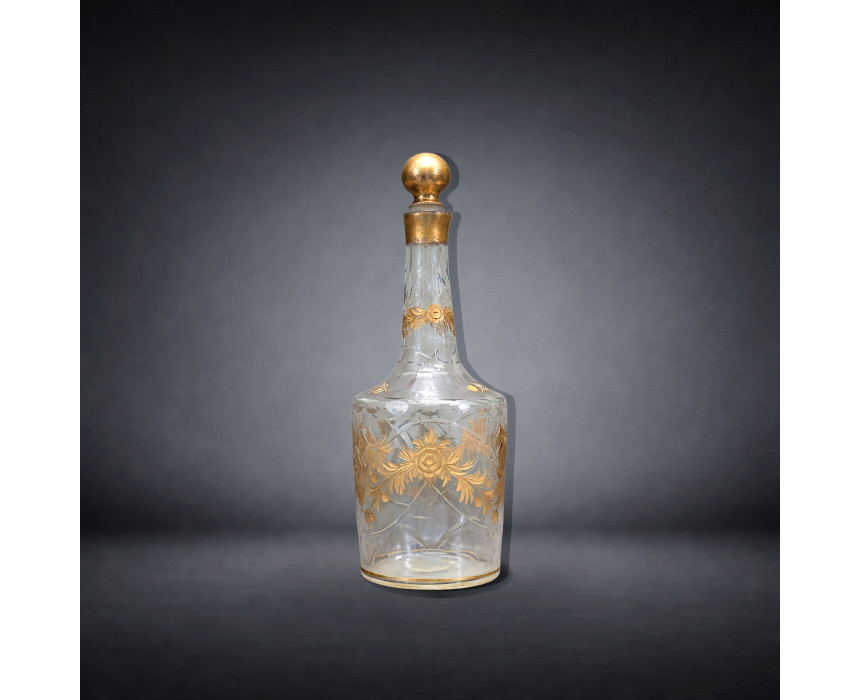 Crystal bottle, Cristallerie Saint-Louis, First Empire
