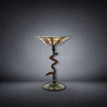 Murano Glass Goblet with Coiling Serpent