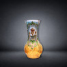 Italian Blown Glass Vase with Pompeian Decoration and Polychrome Enamels