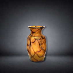 Vaso Art Nouveau in vetro iridescente boemo