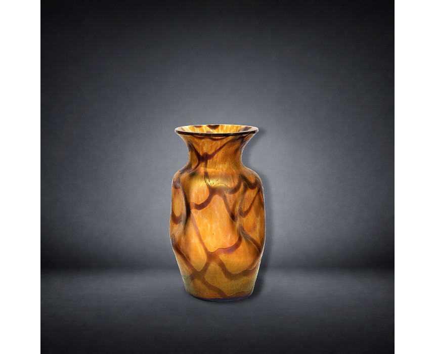 Jugendstil Iridescent Glass Vase attributed to Kralik