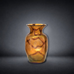Vaso Jugendstil in vetro iridescente