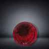 Venetian Ruby Glass Goblet with Winged Putti and Gilded Decoration