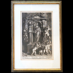 Madonna in una nicchia con angeli - C. Galle