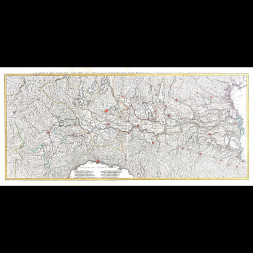 Le Cours du Po, du Tanaro, Doria, Sessia, Tessin, Adda, Oglio, et travesants le Piemont, Montferrat - Le Rouge 1745