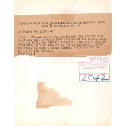 W. Churchill & C. Chaplin - 1931