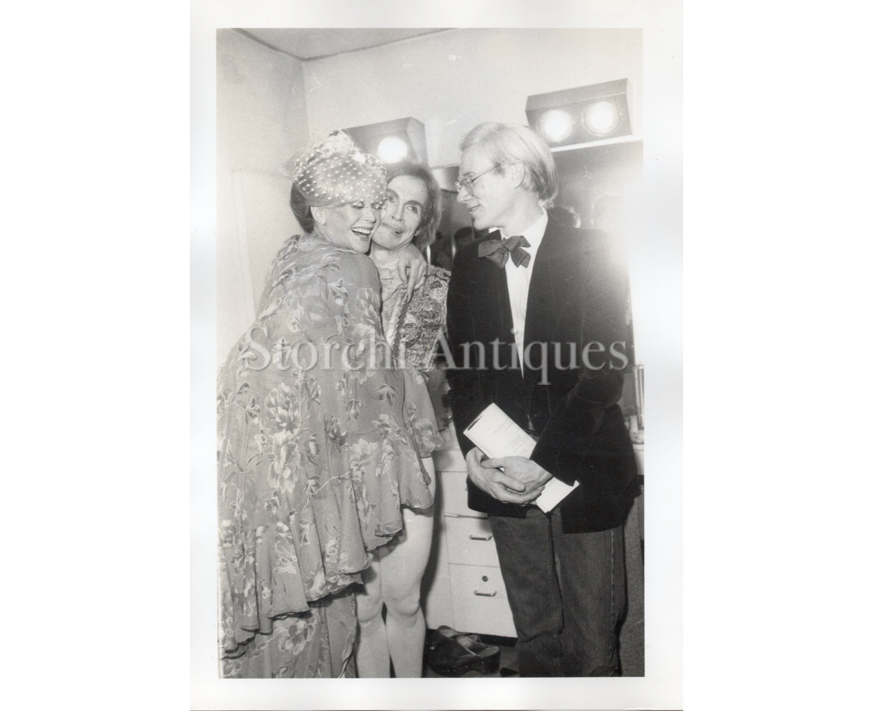 A. Warhol & R. Nureyev by O. Abolafia 1970's