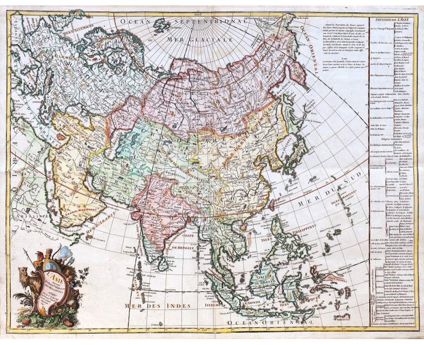 L'Asie Suivant les Dern.res Observ.ons. des Mosovites - Le Rouge 1747
