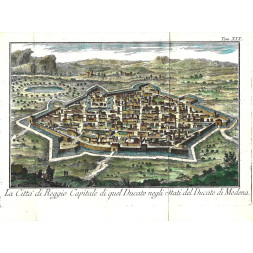 La città di Reggio Capitale di quel Ducato negli Stati del Ducato di Modena - Salmon 1740-60