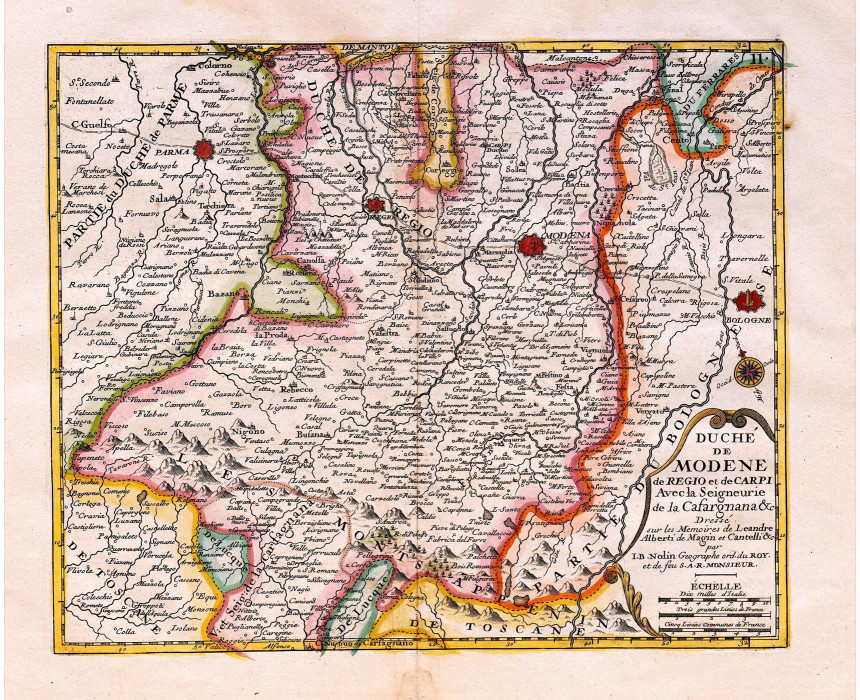Duché de Modene de Regio et de Carpi - J. B. Nolin 1702
