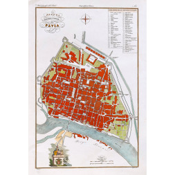 Pianta della città di Pavia - Zuccagni Orlandini 1835-45