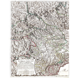 Corso del Po per la Lombardia - Cerruti / De Rossi 1703
