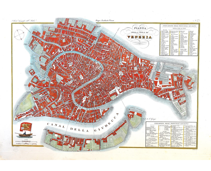 Pianta della Città di Venezia - Zuccagni Orlandini 1835-45