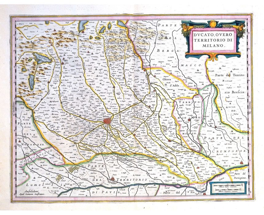 Ducato overo Territorio di Milano - J. Janssonius 1638